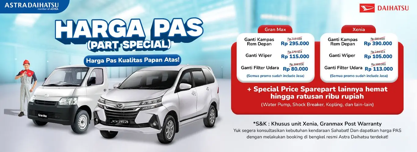 Harga PAS Daihatsu: Hemat Servis Xenia & Granmax